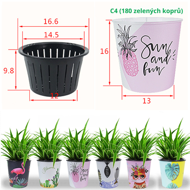 Malovaný samozavlažovací květináč