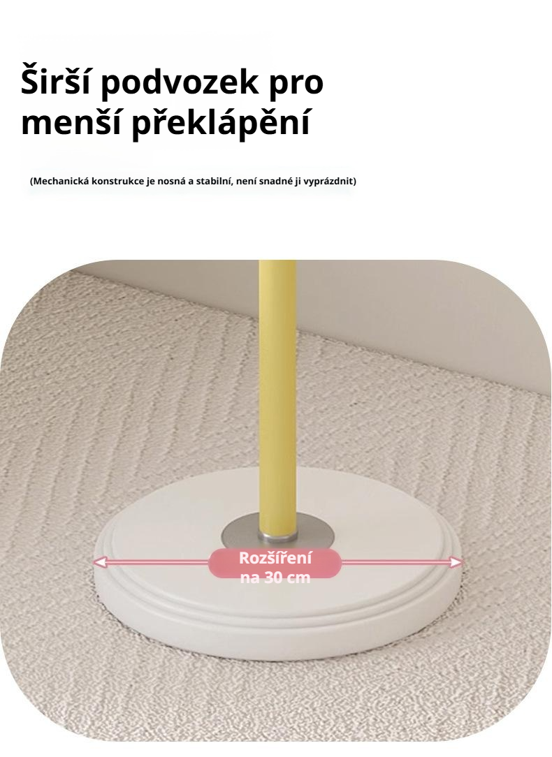 Detail dopaminového stojanu na oblečení