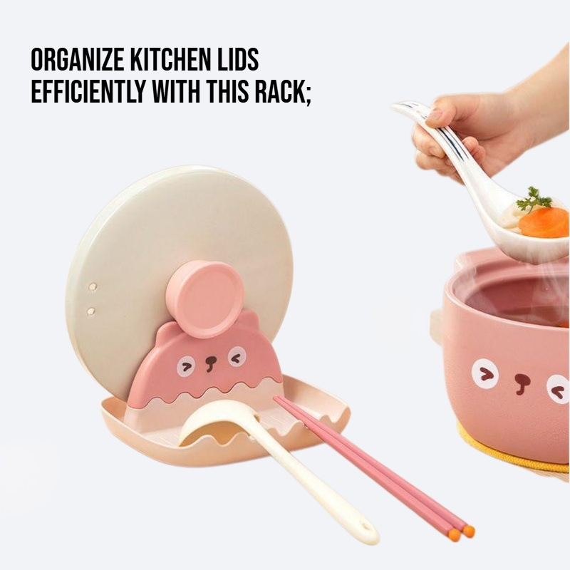 Kitchen lid storage rack