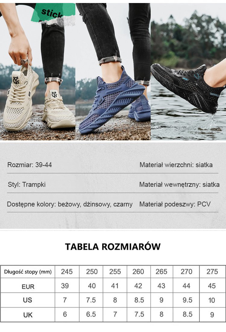 Niskie buty męskie na co dzień do turystyki pieszej