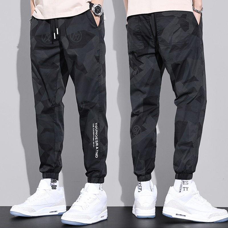 アメリカン・ドローストリング・スウェット・パンツ メンズ・ルーズ・アイス・シルク・スウェット・パンツ メンズ・カジュアル・パンツ・ウェア