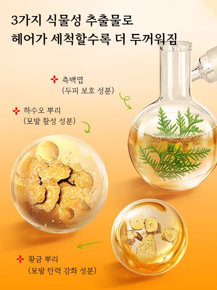 【1번 세척으로 헤어 양 두배 증가】탈모 예방 샴푸