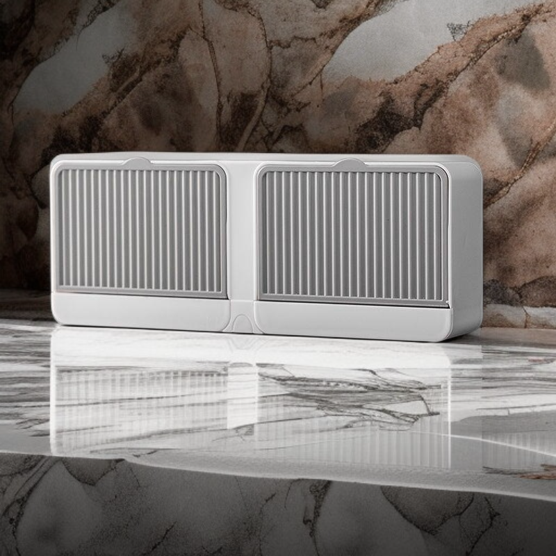 펀치 없는 흡판 벽걸이 커버 비누함