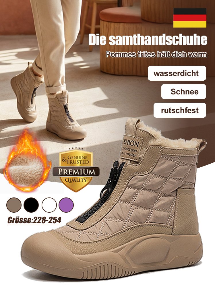 Gepolsterte Stiefel aus verdicktem Leder
