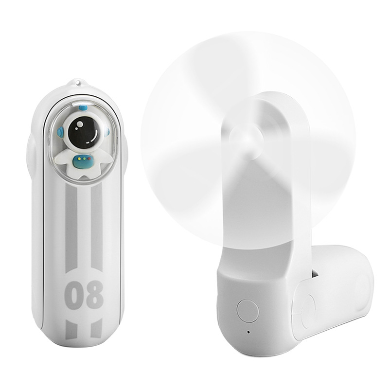 ポータブル折りたたみハンドヘルドファン スペースマン折りたたみポータブル高風力ポータブルファン Usb の携帯用無声屋外の携帯用ファン