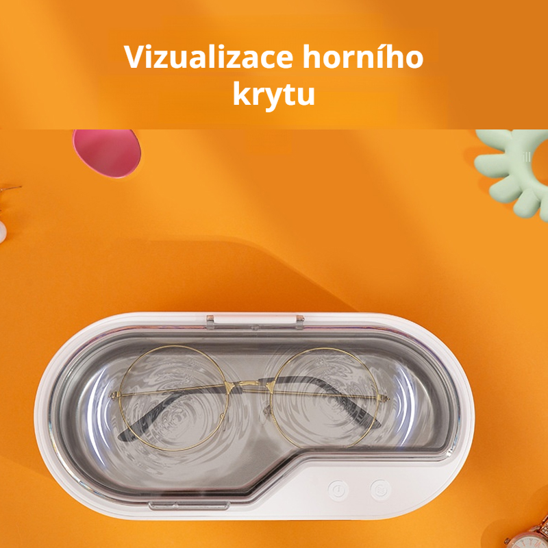 Ultrazvuková čisticí krabička na kontaktní čočky