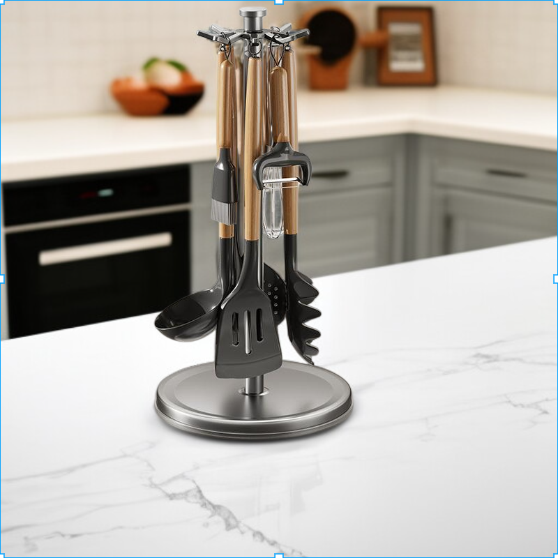 주방 회전 주걱대 숟가락 삽대 다기능 조리대 수납 걸이형 주방용품 배수구 받침대