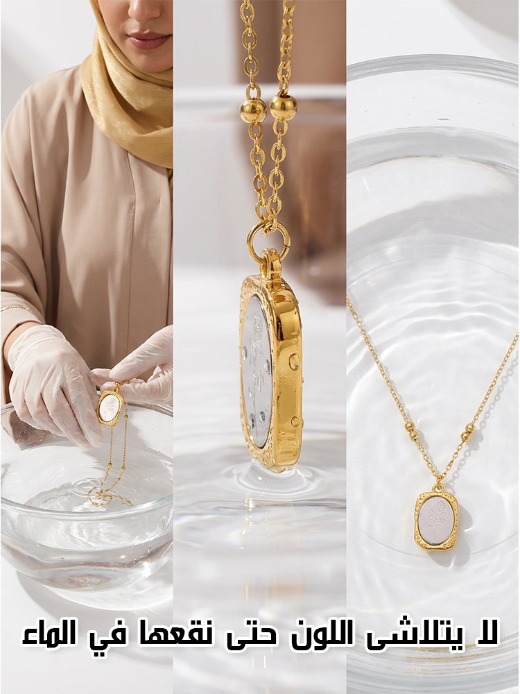 قلادة روز بذهب عيار 18 كيراط فاخرة على الطراز الفرنسي 【الدفع عند الاستلام】