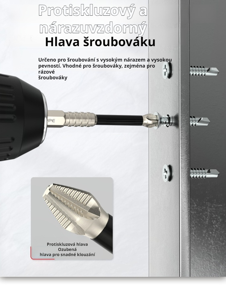 Kompletní sada protiskluzových bitů s vysokou tvrdostí