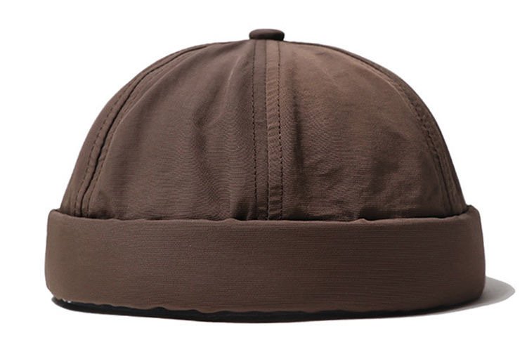 夏薄手速乾地主帽子メンズ無地レトロストリート通気性和風ファッション個性メロン皮帽子メンズショートヘア