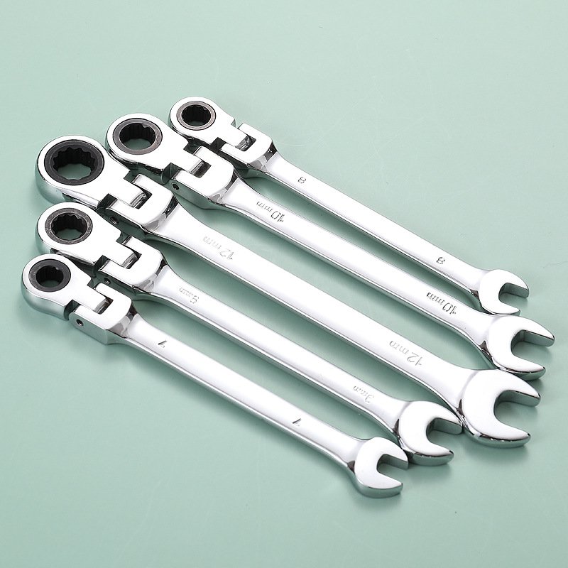 ダブルヘッドデュアルユースシェイキングヘッドラチェットプラムオープニング自動車修理ツールラチェットレンチ