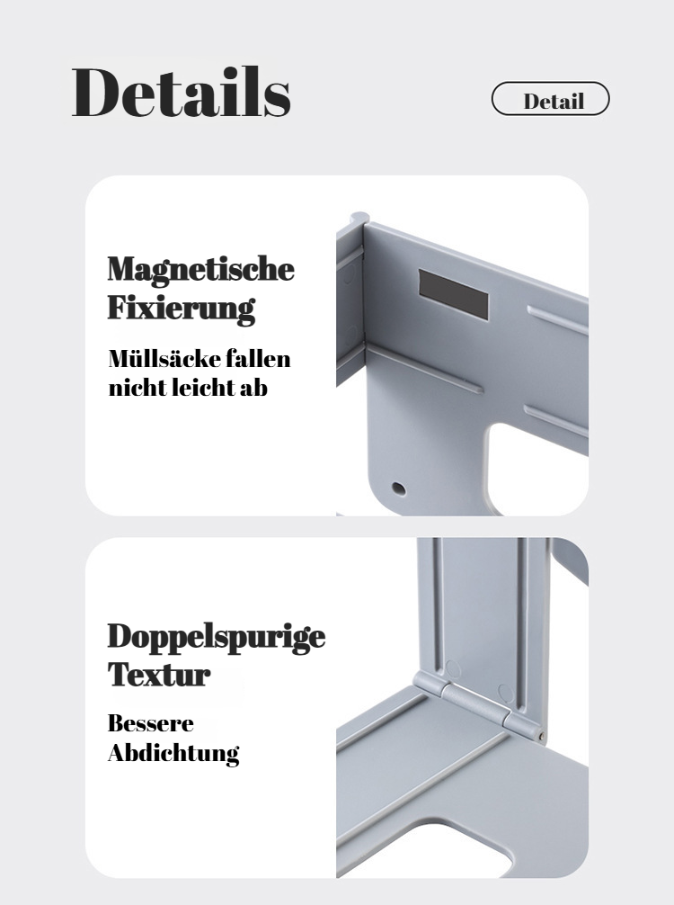 Multifunktionaler Mülleimer für Schranktür