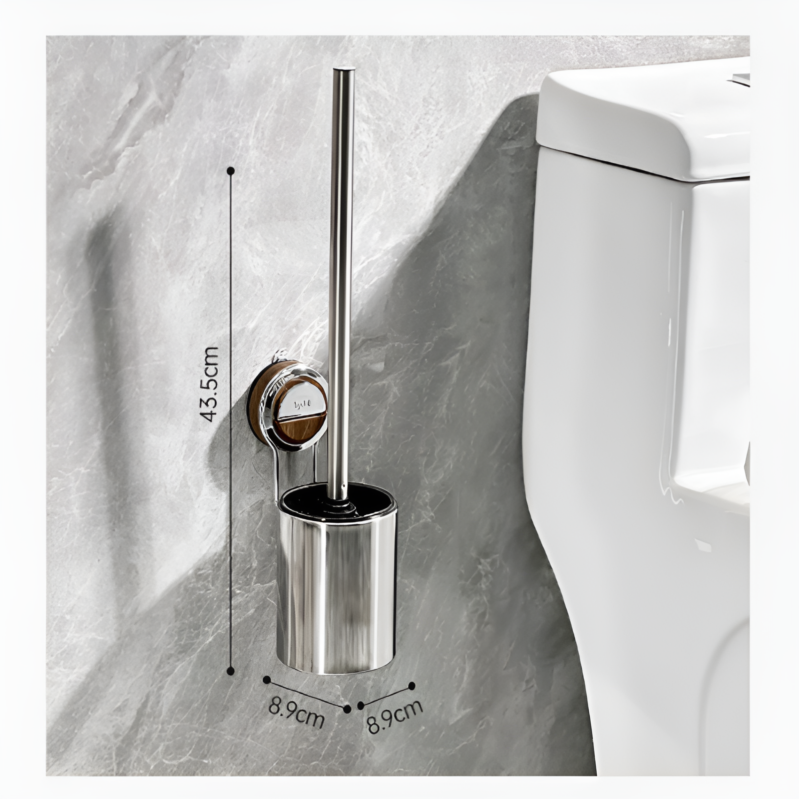 吸盤ステンレス鋼トイレブラシ家庭用死角なし浴室トイレ特別な壁掛け防錆トイレブラシセット