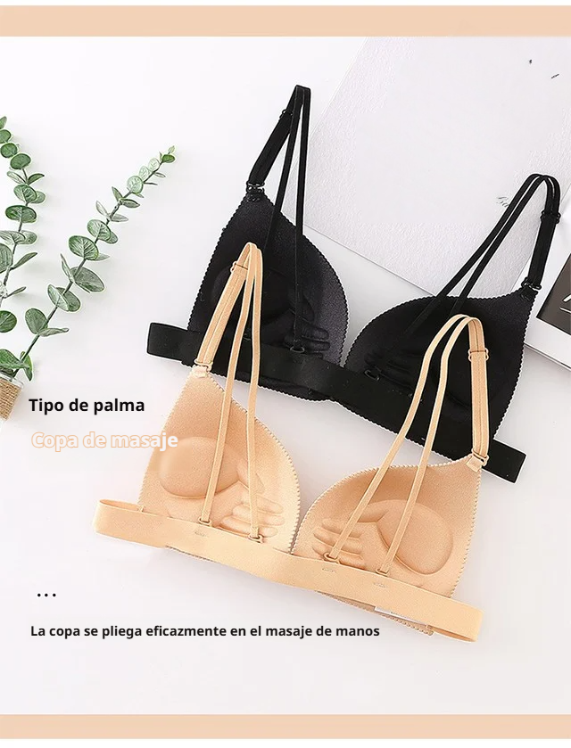 Detalle del broche delantero en el sujetador