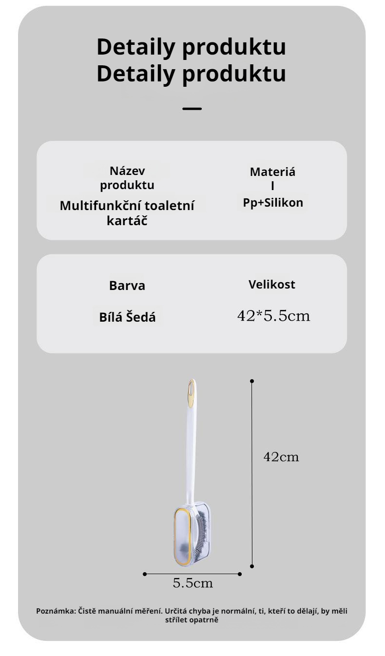 Snadné čištění toalety silikonovým kartáčem