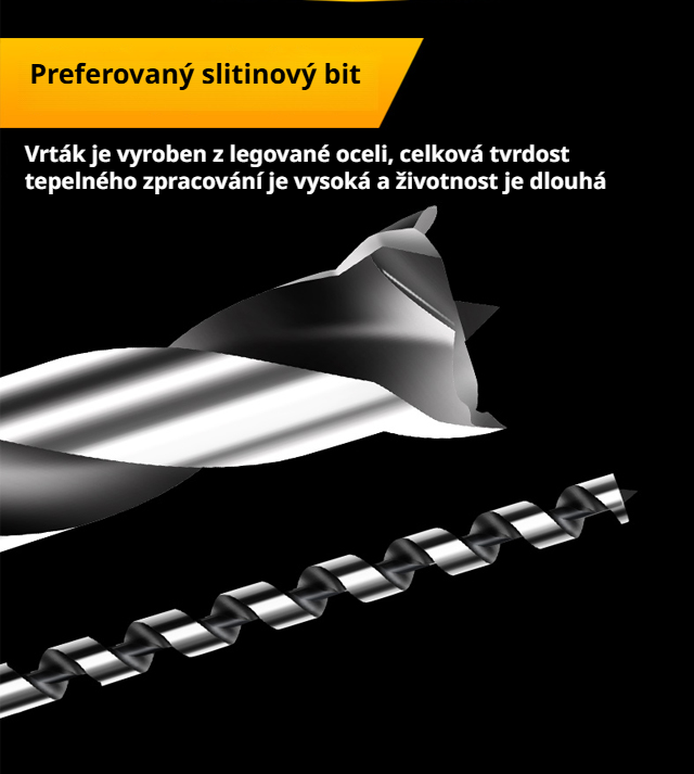 Ukázka čtvercového otvoru vyvrtaného do dřeva