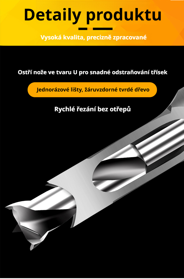 Sada čtvercových vrtáků různých velikostí