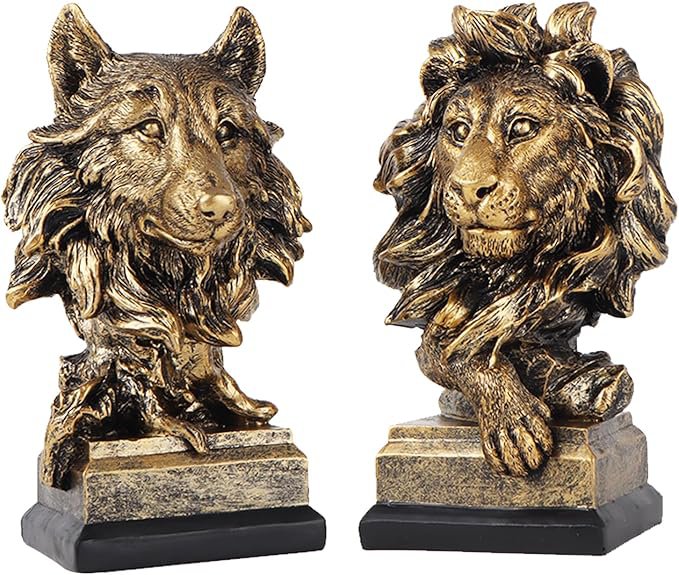 늑대 동상, 사자 동상, 남성 사무용품