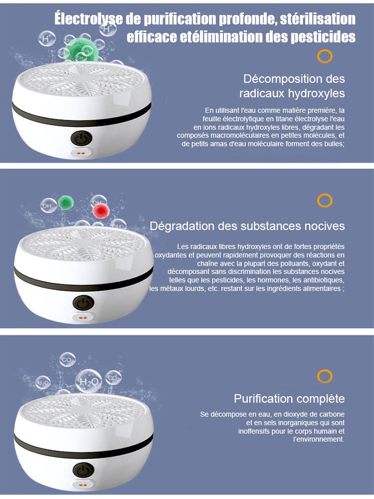 【Libérez vos mains】Machine automatique de lavage de légumes et fruits