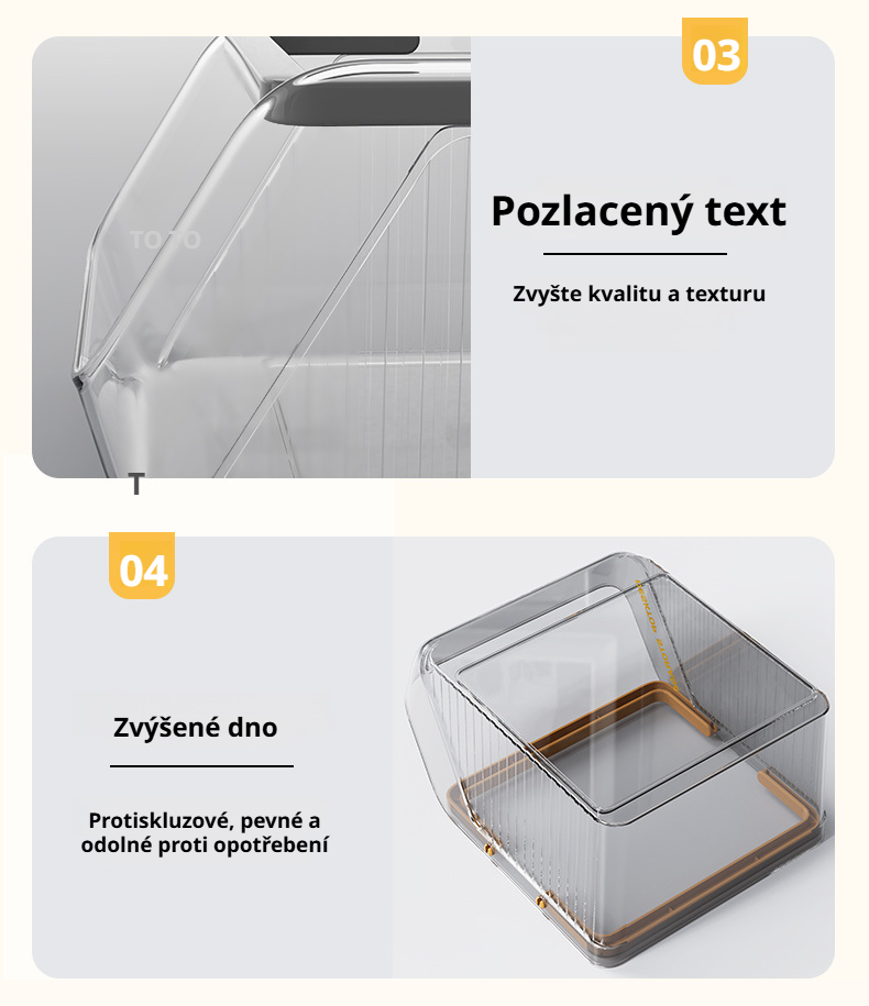 Elegantní design akrylového zásuvkového organizéru