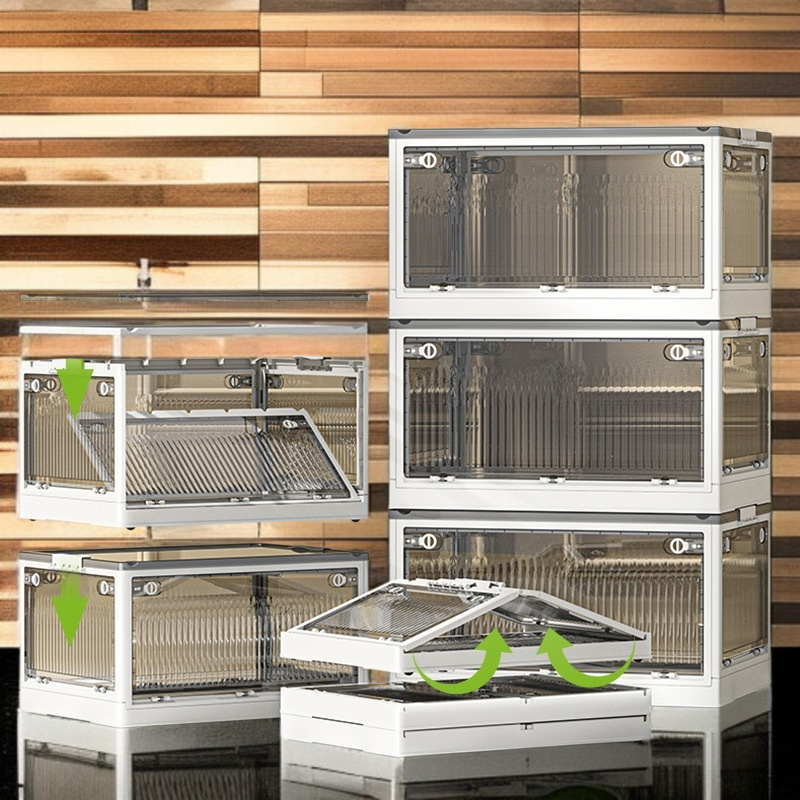 Armario plegable de plástico grueso, caja de almacenamiento para ropa, colcha, caja de almacenamient