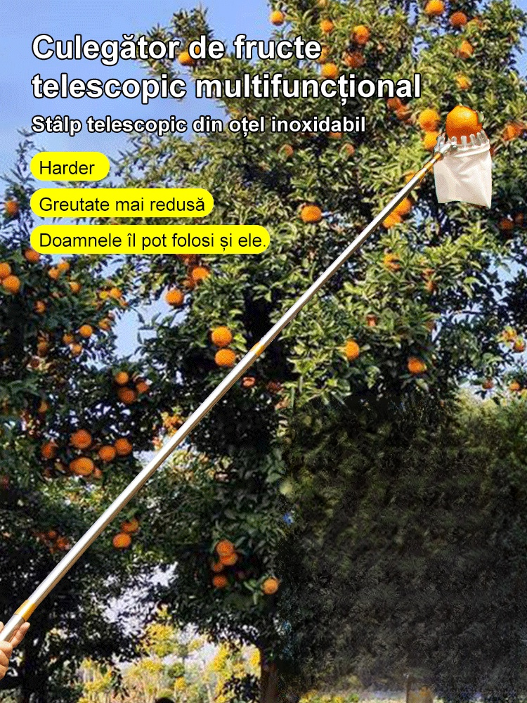 Culegător de fructe  telescopic multifuncțional