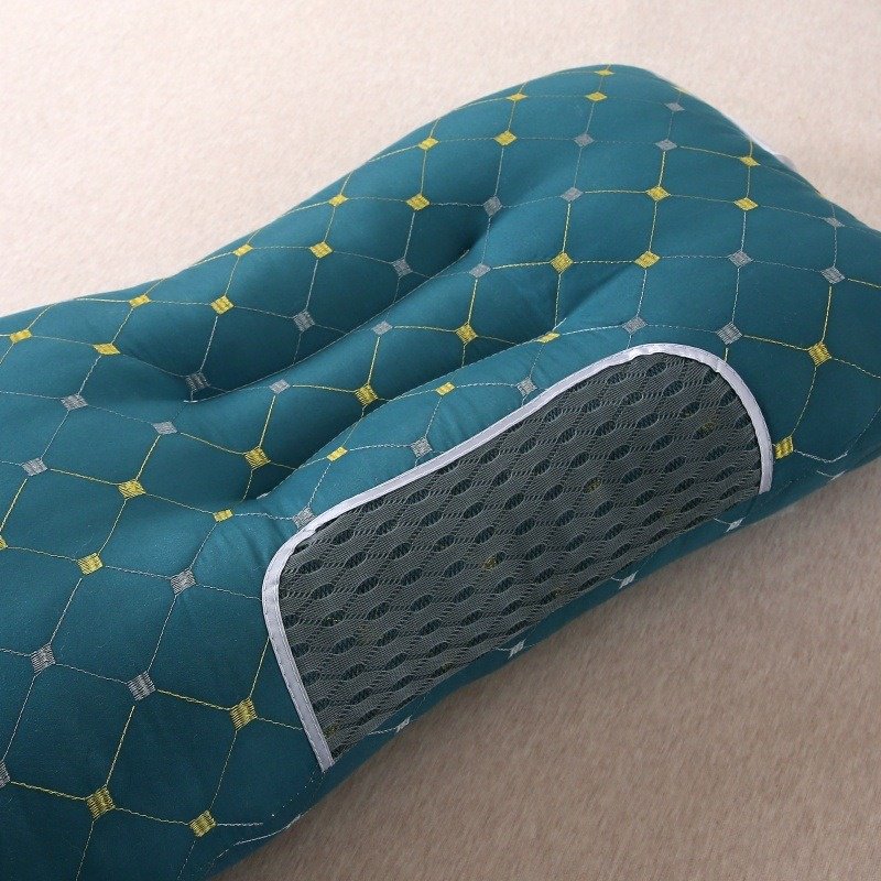 Fluffy Breathable Massage Pillow, High Elasticity Sleep Aid, Ergonomic Design