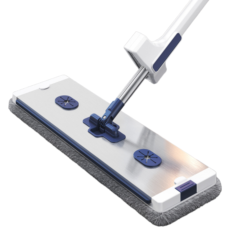 家庭用フラットモップ 省力化レイジー大型パネルアルミ合金ハンドフリーモップ