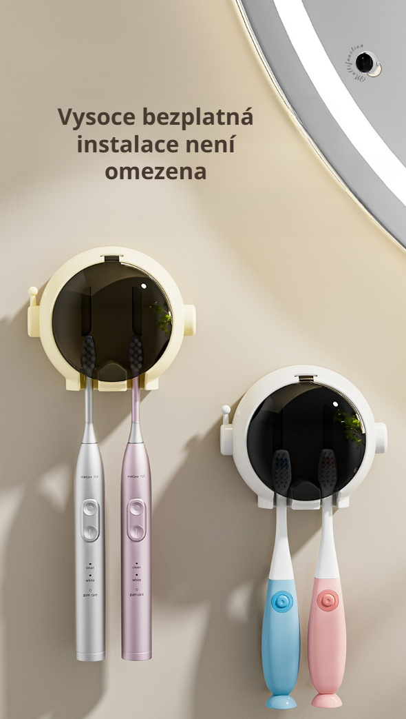 Moderní koupelnový organizér – astronaut držák na kartáčky