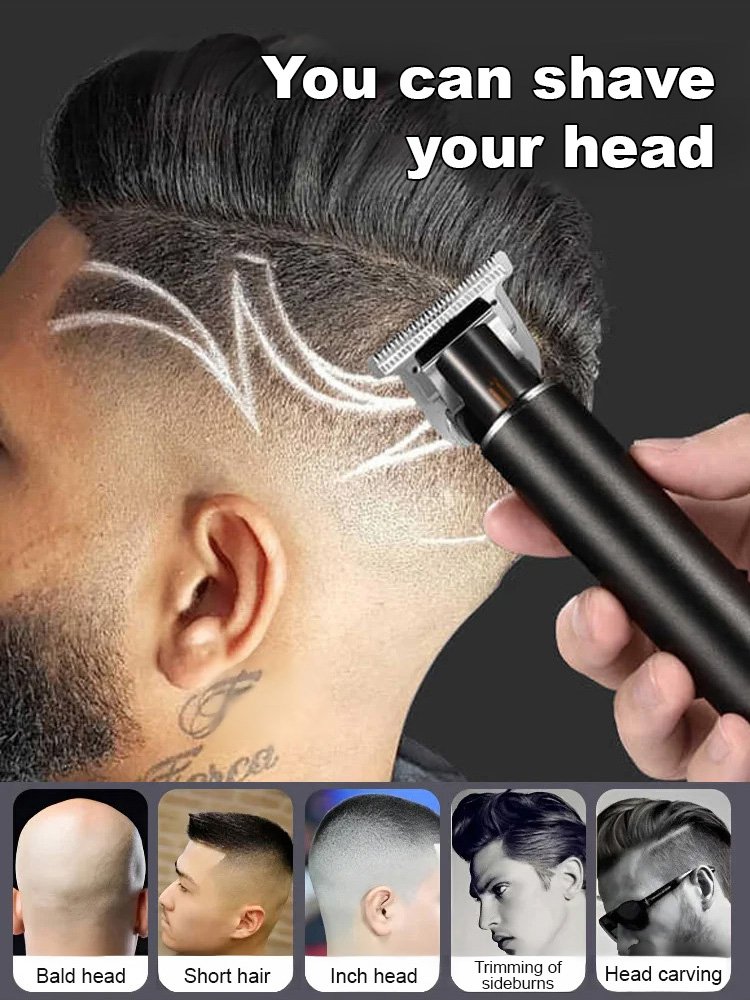 Silent and no-stuck hair Electric oil-cut carving hair clipper