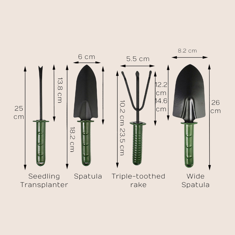 Garden multifunctional soil turning tool shovel set