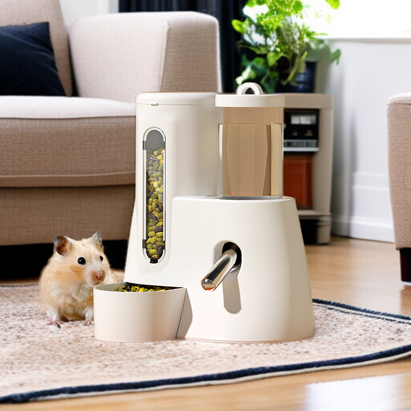 倉鼠餵食器自動飲水金絲熊水壺食盆二合一