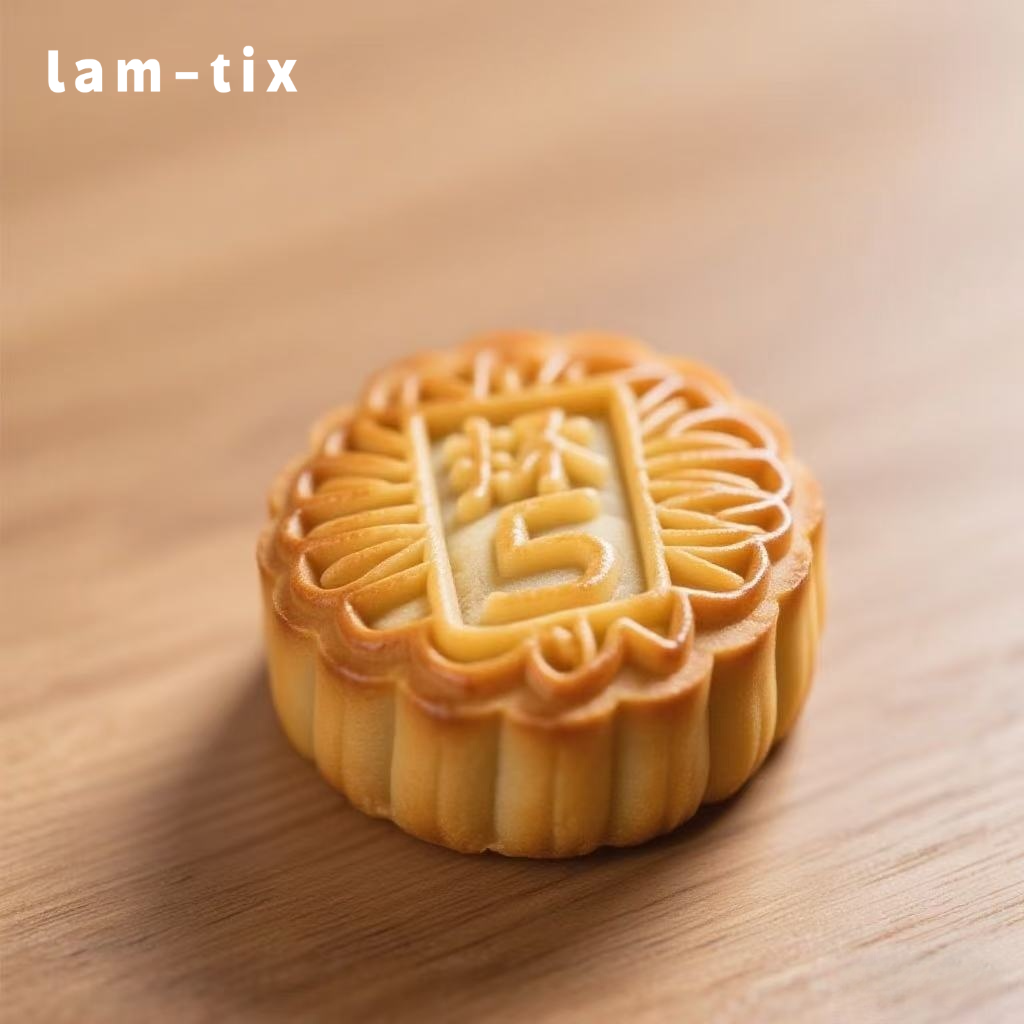 Γλυκό Mooncake με χρυσαφένιο κρόκο αυγού