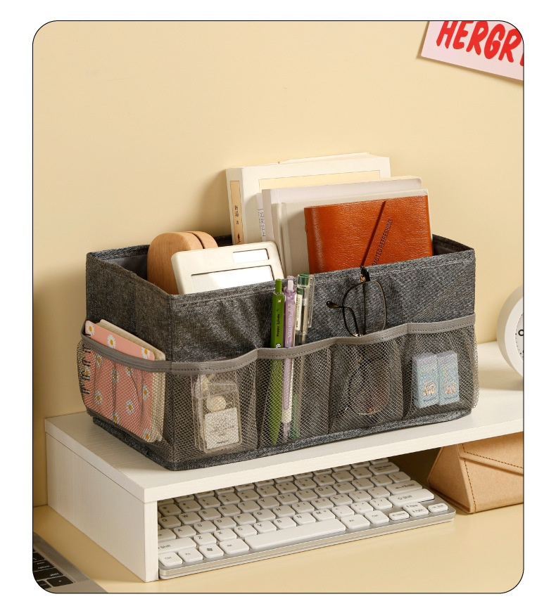 収納力抜群のデスク用折りたたみボックス