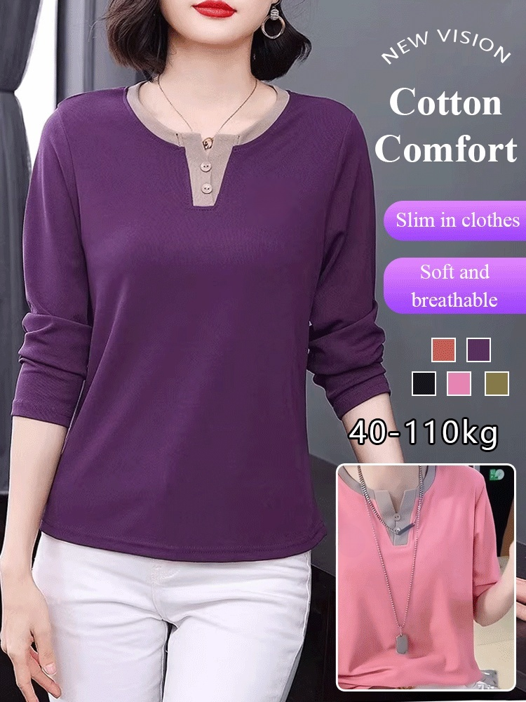 Loose long sleeve casual T-shirt