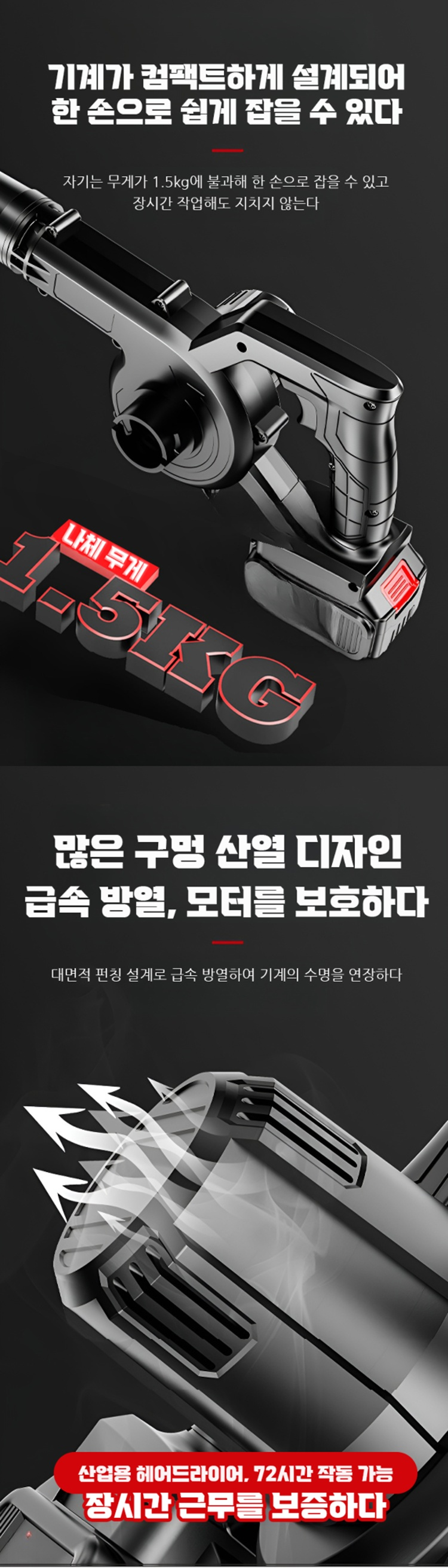 차량 청소에 활용되는 송풍기