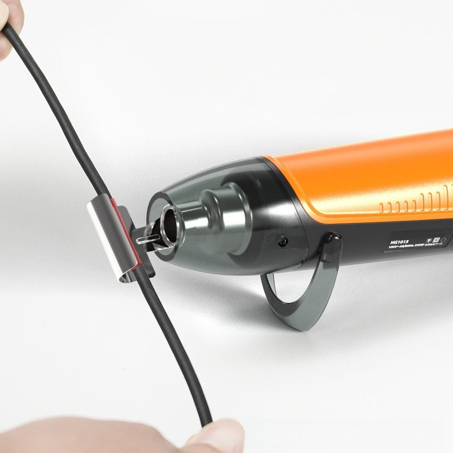 収縮チューブ加工に使用されるヒートガン