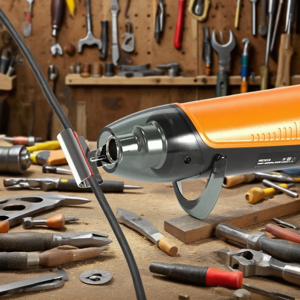 DIY作業中のヒートガン使用例