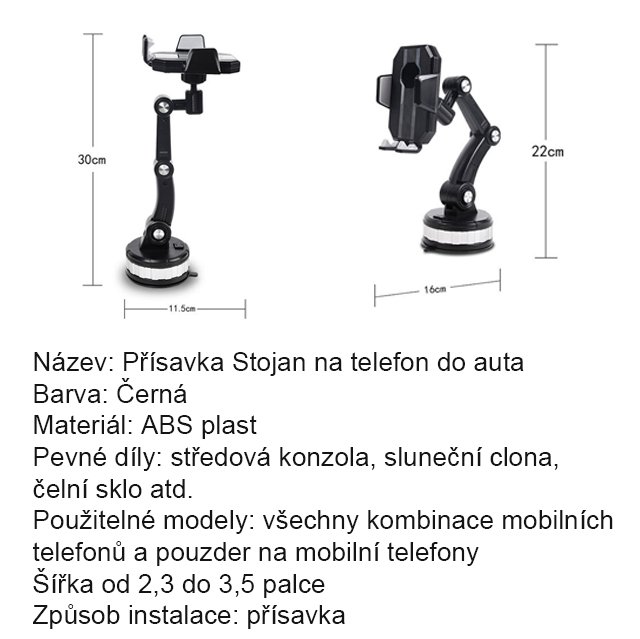 Držák na autotelefon s přísavkou