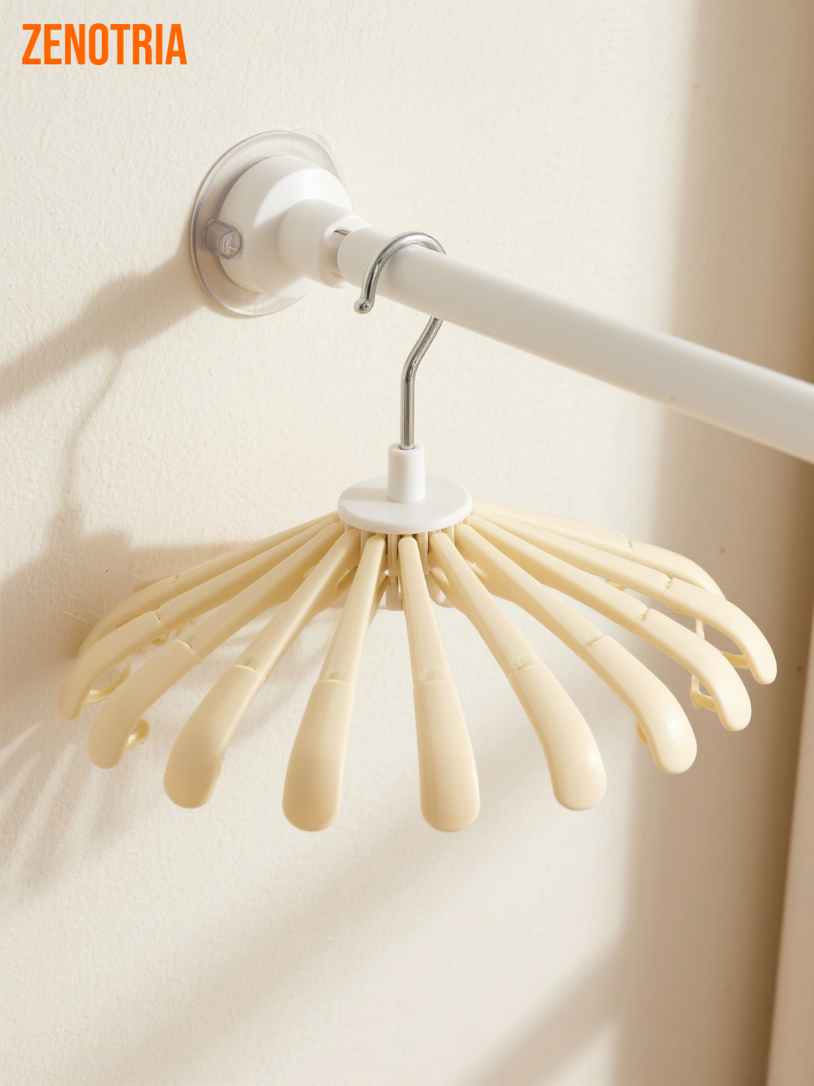 吸盤式折りたたみ洗濯ハンガー