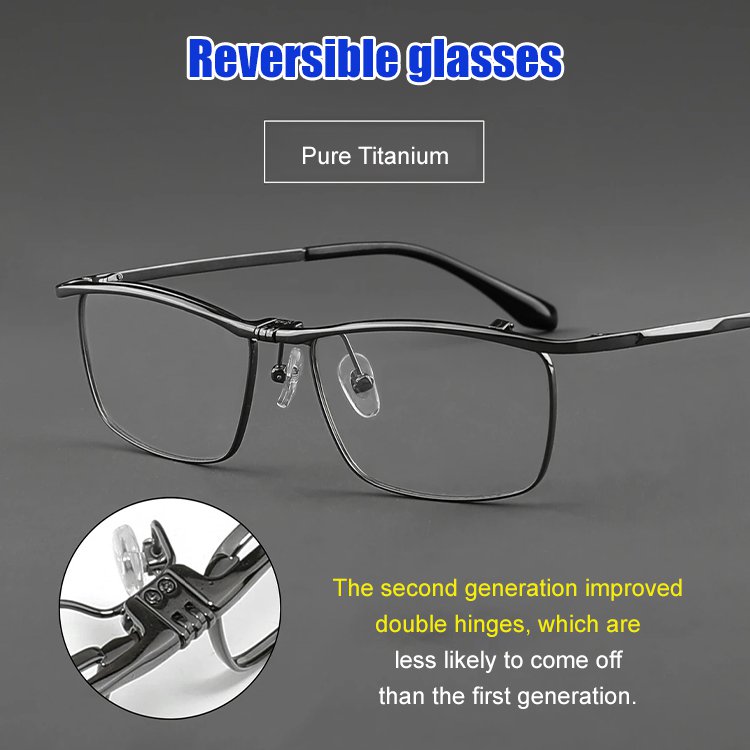 Titanium upper flip presbyopes for near and far use