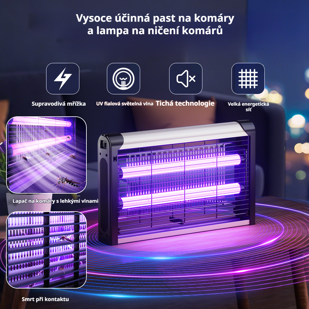 UV lapač komárů s více funkcemi 