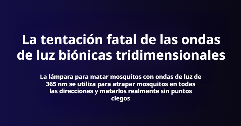 Detalle del diseño moderno de la lámpara UV mata insectos