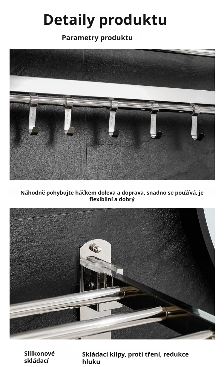 Stylový držák na ručníky do koupelny bez vrtání