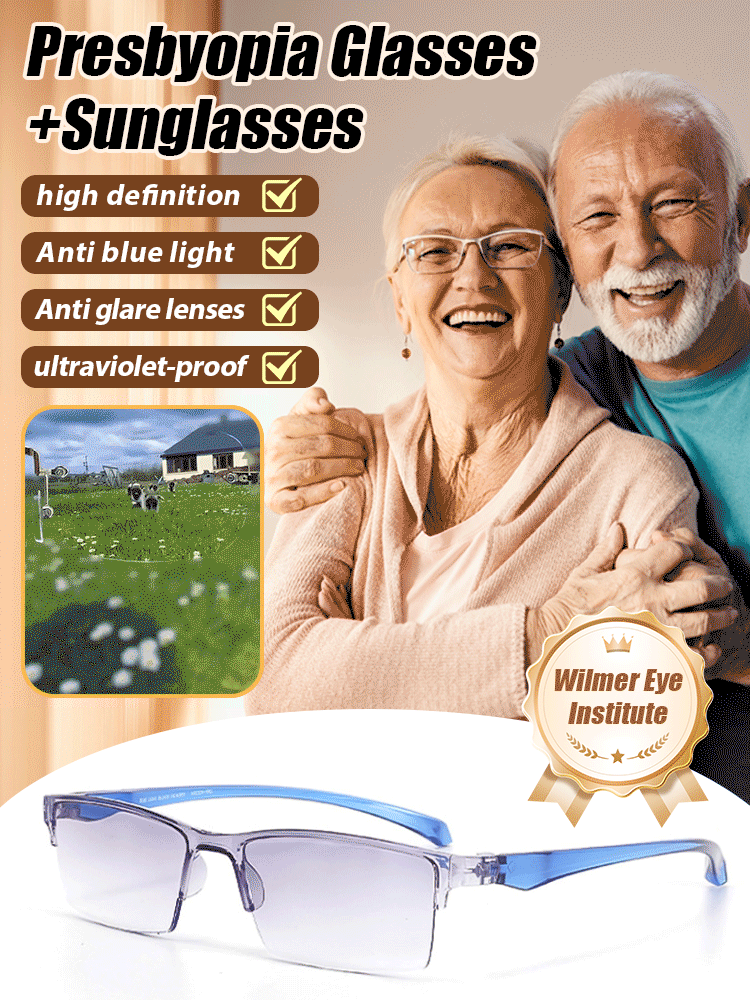 [Reading glasses + sunglasses] Smart zoom gradient reading glasses