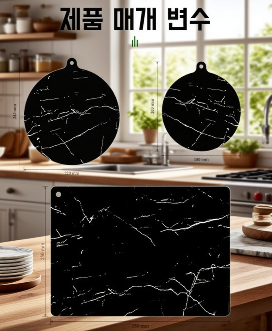 실리콘 패드 바닥에 부착된 모습