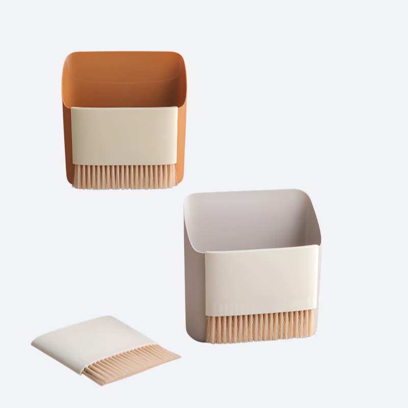 Mini wall mounted desktop broom and dustpan set for home use