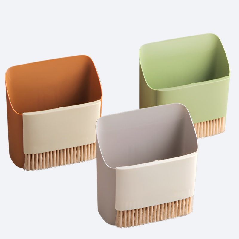 Mini wall mounted desktop broom and dustpan set for home use