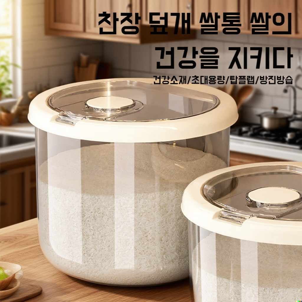 식품용 쌀통 가정용 방충 방습 밀폐 저장탱크 곡물 저장탱크 식품용 저장용기