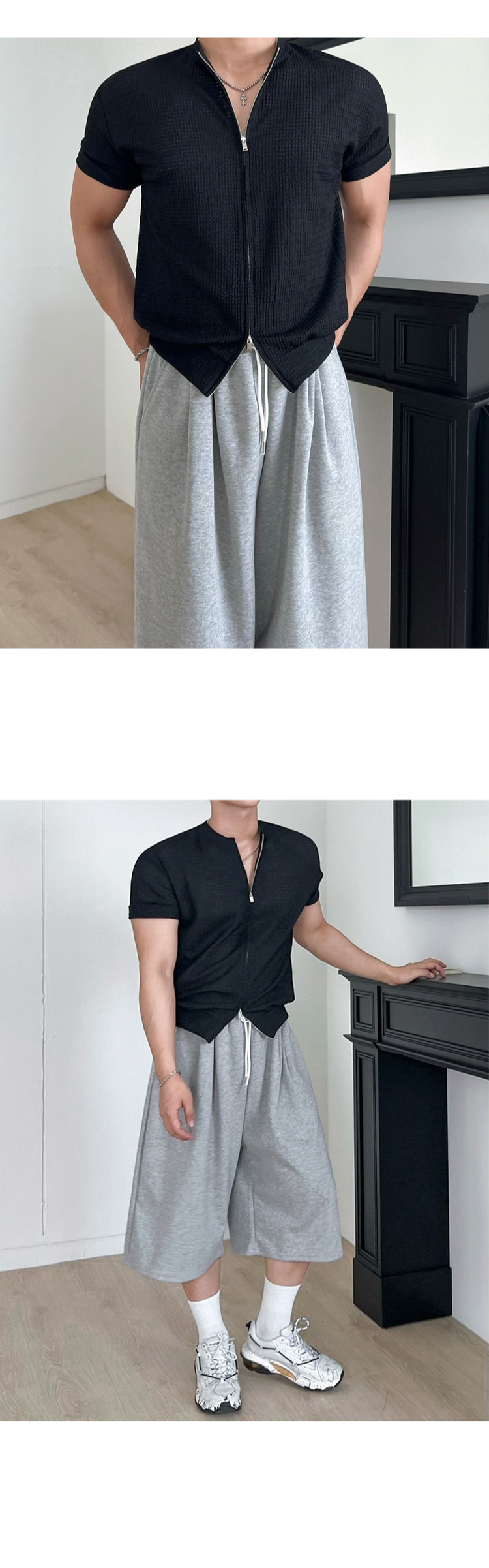 남자 캐주얼 여름 반바지 디테일